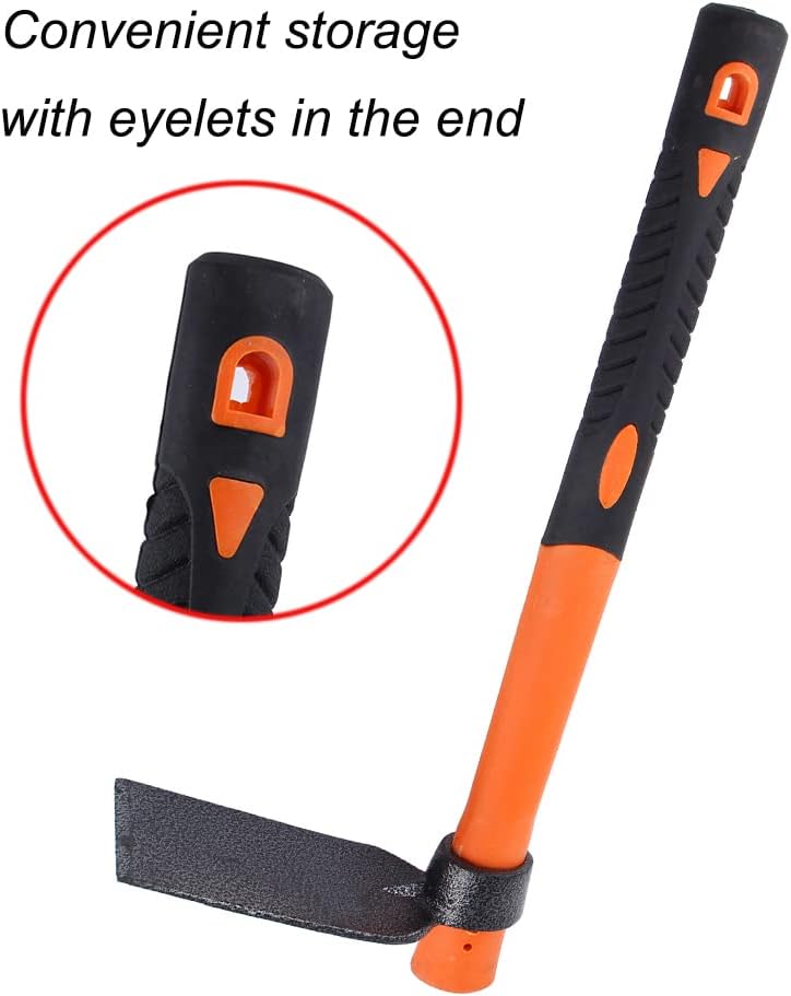 LUBAN Single Head Hoe with Heavy Duty Forged Adze and Ergonomic Non-Slip Handle for Loosening Soil, Gardening, Transplanting Outdoor 39mm/15-Inch - Image 5